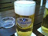 最初にドイツビールをいただいたのは､フランクフルト旧市庁舎前･･･日本ほどキンキンに冷えてないのに､おいしい!記念すべき､ドイツ生ビール1号です